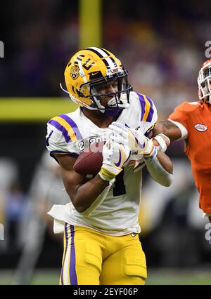 (FILE PHOTOS).ehemaliger LSU Tigers Wide Receiver (1) Ja'Marr Chase soll in der 1st Runde des 2021 NFL Draft gehen, hier ist er am 13. Januar 2020 im Vergleich zu den Clemson Tigers zu sehen, der NFL Draft wird am 29. April 2021 in Cleveland, Ohio, stattfinden. (Obligatorische Gutschrift: Jose/MarinMedia.org/Cal Sport Media) (absoluter vollständiger Fotograf und Credits erforderlich) Stockfoto