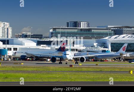 Sydney (Kingsford Smith) Internationaler Flughafen in Sydney, Australien. Stockfoto