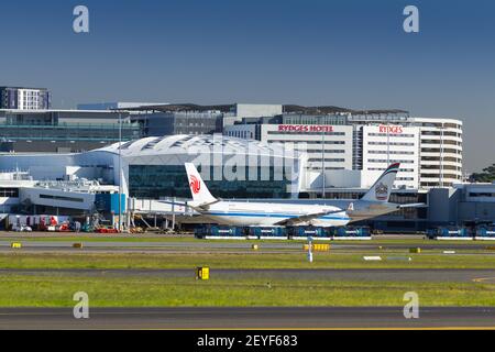 Sydney (Kingsford Smith) Internationaler Flughafen in Sydney, Australien. Stockfoto