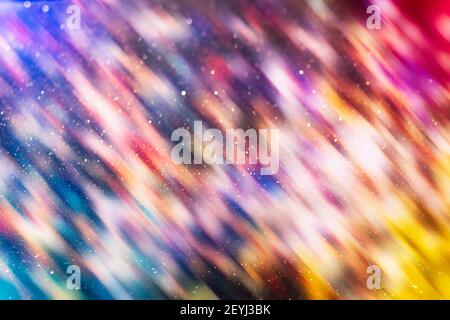 Weihnachten festliche Hintergrund. Verschwommener Weihnachtshintergrund, festlicher mehrfarbiger Bokeh-Hintergrund. Stockfoto