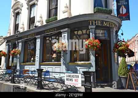 The Mitre Pub, Lancaster Gate, London, England Stockfoto