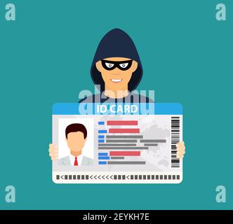 Phishing von ID-Kartendaten. Stock Vektor