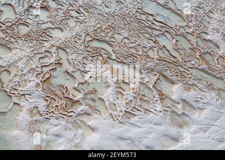 Abstract in pamukkale türkei asien Travertin Wasser Stockfoto