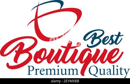 Buchstabe B Symbol für beste Premium-Boutique oder Luxus-Mode-Shop. Vektor-Qualitätslinie Symbol des Buchstabens B für Marke Shopping Verkauf oder Rabatt Outlet Mall Stock Vektor