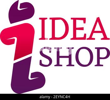 Abstraktes Geschäft Vektor-Zeichen isoliert auf weißem Hintergrund. Idee Shop Design, Konzept von Shopping und Marketing. Abstraktes Shopping-Symbol für Store Branding Stock Vektor