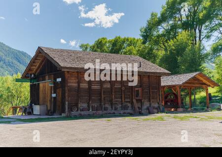 Foto des Holden/Marolt Mining and Ranching Museum am Stadtrand von Aspen, Colorado Stockfoto