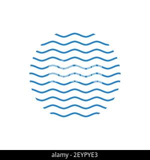 Blue Ocean Waves Vektor Design Illustration Stock Vektor