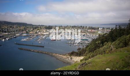 Cap Sante Marina mit Blick auf die Puget Sound Anacortes Washington Stockfoto