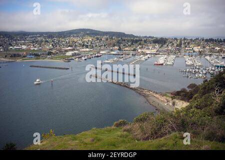 Cap Sante Marina mit Blick auf die Puget Sound Anacortes Washington Stockfoto