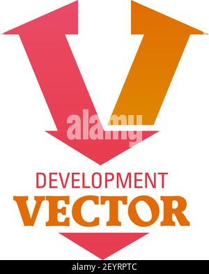 Abstraktes Symbol für Entwicklungsgeschäft. Vektor-Zeichen für Unternehmen digitale Entwicklung Konzept. Buntes Abzeichen, Konzept der Kodierung und programmin Stock Vektor
