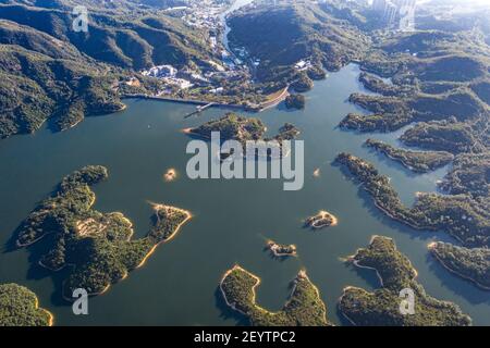 Luftaufnahme des Behälters Landschaft Stockfoto