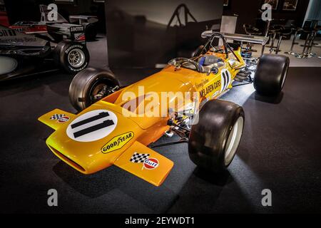 McLaren M14D 1970 Stand Richard MILLE während der Retromobile Show, vom 5. Bis 10. Februar 2019 in Paris, Frankreich - Foto Francois Flamand / Gregory Lenormand - DPPI Stockfoto