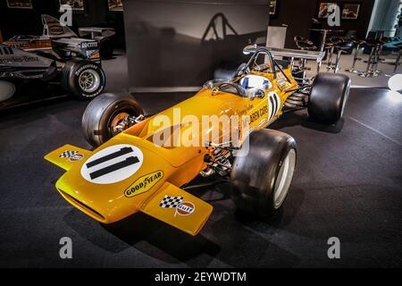 McLaren M14D 1970 Stand Richard MILLE während der Retromobile Show, vom 5. Bis 10. Februar 2019 in Paris, Frankreich - Foto Francois Flamand / Gregory Lenormand - DPPI Stockfoto