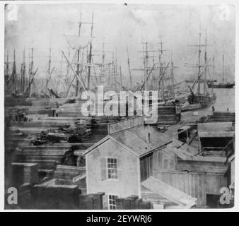 Pier Nr. 11. Der Mendocino Holzplatz, San Francisco Stockfoto