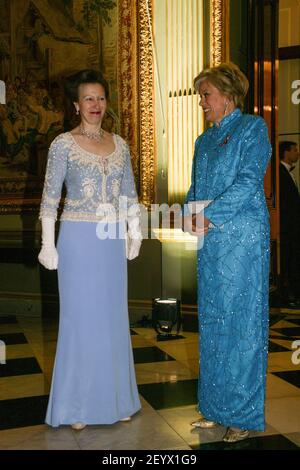 Prinzessin Anne im Kiri Te Kanawa's 60th Geburtstag Empfang bei Marlborough House, London Stockfoto