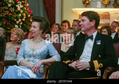 Prinzessin Anne im Kiri Te Kanawa's 60th Geburtstag Empfang bei Marlborough House, London Stockfoto