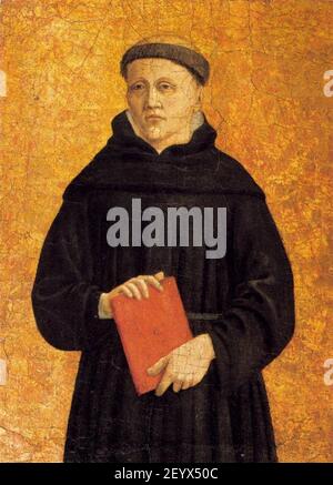 Piero della Francesca - Polyptychon des hl. Augustinus - Augustiner Heiliger Stockfoto