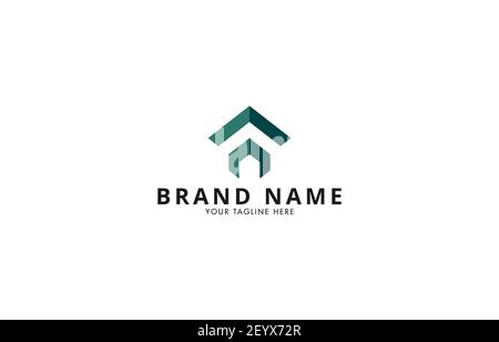 Schreiben SIE EIN Haus Logo Design-Vorlage geeignet für Immobilien-Geschäft Marke Stock Vektor