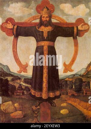 Piero di Cosimo - Kreuzigung Christi. Stockfoto