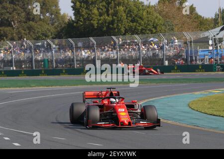 VETTEL Sebastian (ger), Scuderia Ferrari SF90, Aktion während der Formel 1 Meisterschaft 2019 in Melbourne, Australien Grand Prix, vom 14. Bis 17. März - Foto DPPI Stockfoto