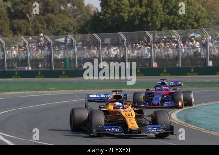 SAINZ Carlos (Spa), McLaren Renault F1 MCL34, Aktion während der Formel 1-Meisterschaft 2019 in Melbourne, Australien Grand Prix, vom 14. Bis 17. März - Foto DPPI Stockfoto