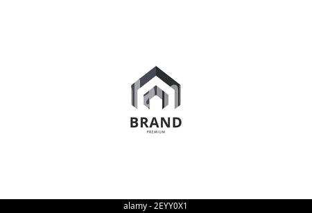 Moderner Buchstabe EIN Haus Logo Design Vorlage geeignet für Eigenschaft Geschäftsmarke Stock Vektor