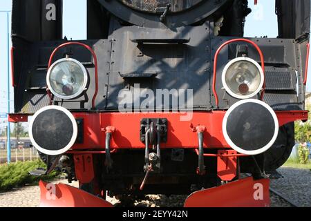 Dampflokomotive, Dampfzug, alter Dampfzug, Dampf, Skarżysko-Kamienna, PT47, Lokomotive PT47 Stockfoto