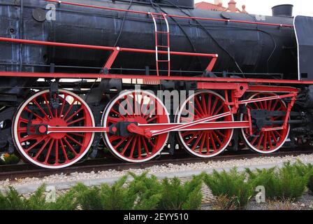 Dampflokomotive, Dampfzug, alter Dampfzug, Dampf, Skarżysko-Kamienna, PT47, Lokomotive PT47, Stockfoto