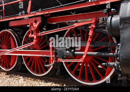 Dampflokomotive, Dampfzug, alter Dampfzug, Dampf, Skarżysko-Kamienna, PT47, Lokomotive PT47, Stockfoto