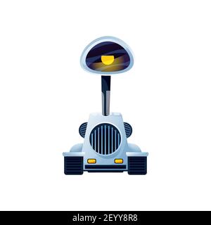 Roboter bionischen Mann aus Metall und Kunststoff, Staubsauger Reinigungsmaschine. Vector elektronische Cyber-Maschine, android-Spielzeug auf Fernbedienung. Elektronische zyb Stock Vektor