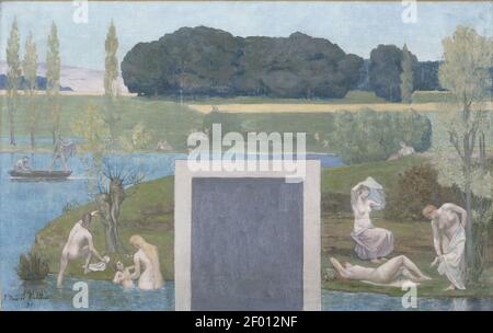 Pierre-Cécile Puvis de Chavannes - Esquisse pour l'Hôtel de Ville de Paris , l'été Stockfoto