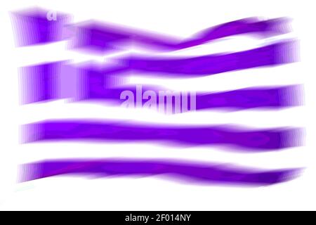Verschwommene weiße wehende griechische Flagge Stockfoto