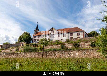 Blick auf Schloss Wilhelmsburg in Schmalkalden, Thüringen Stockfoto