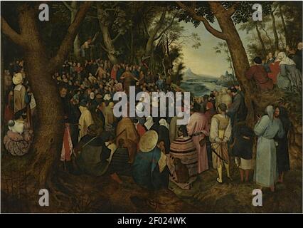 Pieter Brueghel (II) - Johannes der Täufer predigt, Stockfoto