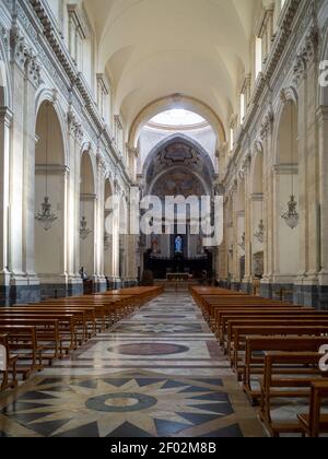 Hauptschiff der Kathedrale von Catania Stockfoto