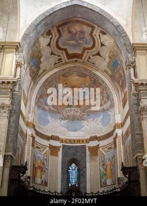 Fresken des Hochaltars der Kathedrale von Catania Stockfoto