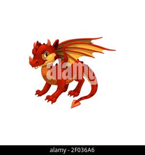 Cartoon Drachen chinesisches Horoskop, Kaiser Symbol, isoliert china Mond Neujahr Tierkreis für 2024, orientalische Kultur und Tradition, Vektor illustrr Stock Vektor