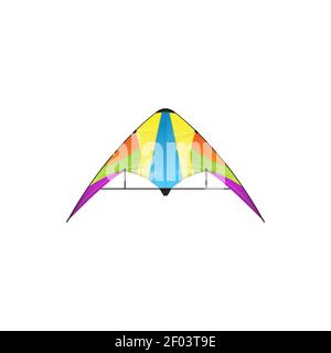Farbe Drachen Symbol der Maghi Festival Feier isoliert Objekt. Vector Kite-Ballon fliegen Tradition von Makar Sankranti in vielen Teilen von Indien. Kinder Stock Vektor