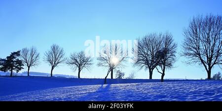 Dramatische Landschaft kalten und frostigen Tag Stock Foto Stockfoto