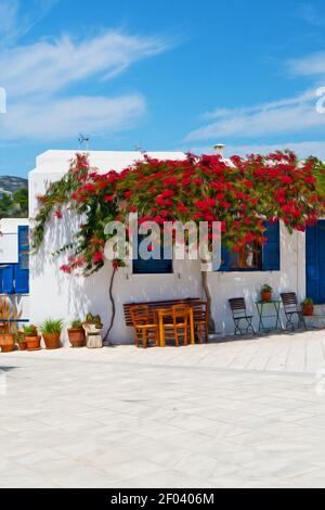 Auf der Insel griechenland antorini europa altes Haus und Weiße Farbe Stockfoto