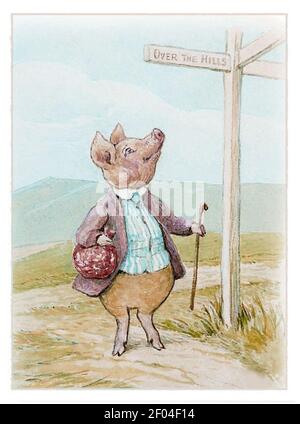 Bild auf dem Cover von Pigling Bland. Stockfoto