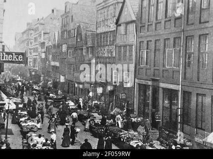 Pincerno - Hamburger Neustadt 15 - 1900. Stockfoto