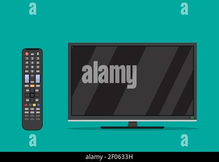 Schwarzer Fernsehbildschirm Stock Vektor