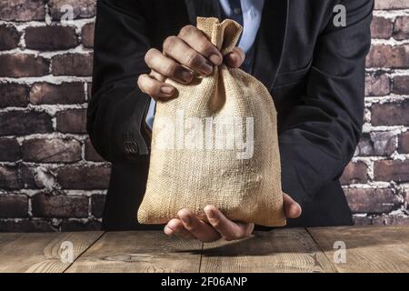 Große Geldtasche Stockfoto