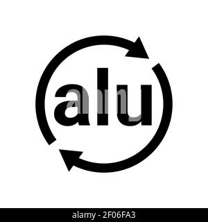 Symbol für den Code für das Recycling von Aluminium. Alu-Logo Zeichen Vektor-Symbol Stock Vektor