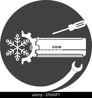 Klimaanlage Reparatur-und Service-Vektor-Symbol Illustration Design-Vorlage Stock Vektor