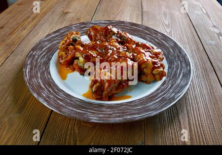 Peruanische Adobo Hähnchen Stockfoto