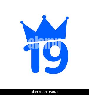 Sweet 19 Jahre Feier Hintergrund. 19th Jahrestag Geburtstagsfeier Logo-Symbol Stock Vektor