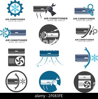 Klimaanlage Reparatur-und Service-Vektor-Symbol Illustration Design-Vorlage Stock Vektor