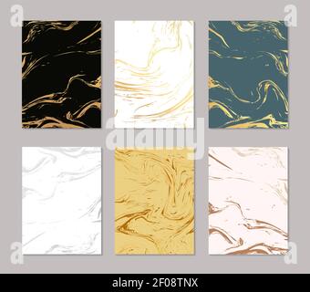 Gold Marmor Muster Hintergrund. Marmor Vektor abstrakte Textur geometrische Acryl Flyer Stock Vektor